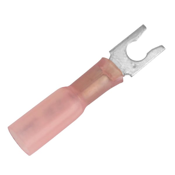Pacer 22-18 AWG Heat Shrink Spade Terminal - No 8 Stud Size - 25 Pack